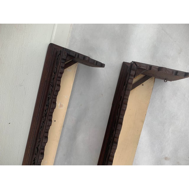 Antique Neo-Renaissance Wooden Curtain Rod Covers, 1890s, Set of 2 For Sale - Image 16 of 18