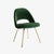 Mid-Century Modern Original Saarinen Executive Armless Chairs in Emerald Velvet, Custom Gold Edition - Set of 6 For Sale - Image 3 of 10