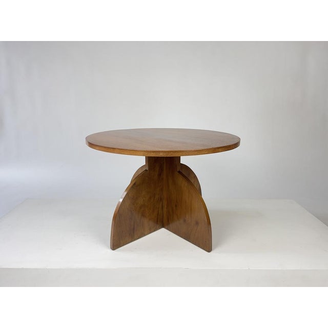 Modern Art Deco Modernist French Walnut Occasional Side Table, 1930s For Sale - Image 3 of 12