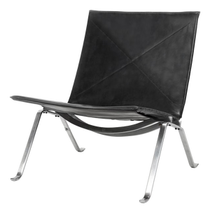 Vintage Black PK 22 Chair by Poul Kjærholm for Fritz Hansen, 1950s