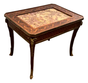 Late 19th Century Louis XV Revival Marble Top Side Table