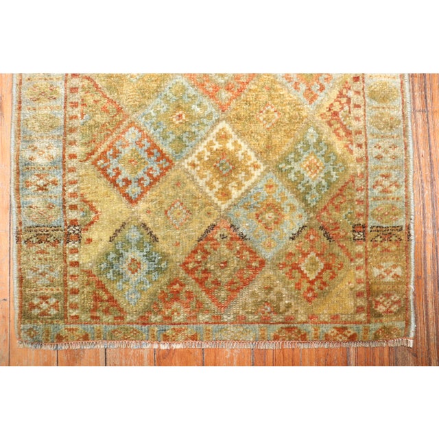 Abstract Early 20th Century Tribal Jaff Kurd Mini Rug - 1'6" x 1'8" For Sale - Image 3 of 5