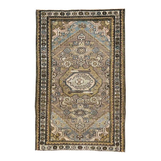 Galerie Shabab Collection Early 20th Century Persian Malayer Throw Rug For Sale