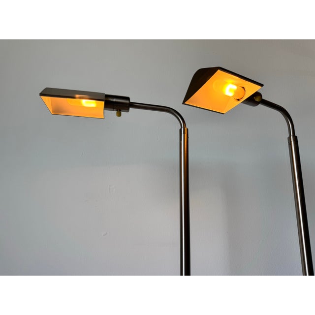 Vintage George Hansen Metalarte - Spain Chrome Floor Lamps – A Pair For Sale - Image 4 of 12