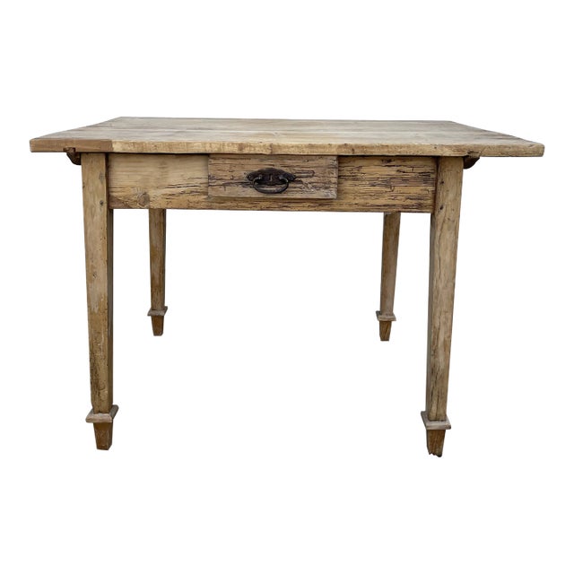 Late 1800s Swedish Pine Dining Table For Sale