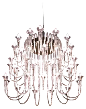 Borosilicate Glass & Steel 36-Arm Octopus Chandelier from VGnewtrend