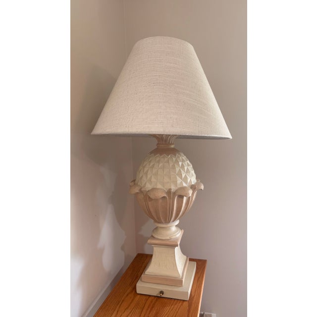 Casual Lamps of California Grand 1990s Palm Beach Regency "Casual Lamps" Pineapple Urn Table Lamps - A Pair For Sale - Image 4 of 11