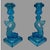Early 20th Century Cobalt Blue Figural Dolphin Pressed Glass Candlesticks- Set of 2 For Sale - Image 9 of 9