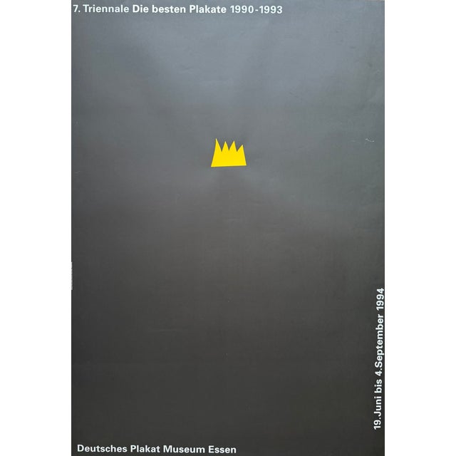 Hans Günter Schmitz, 7. Triennale Die besten Plakate 1990–1993, Deutsches Plakat Museum Essen, 1994, Original Vintage...