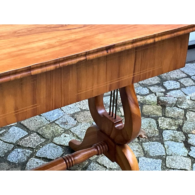 Biedermeier Lyra Writing Desk in Cherrywood, 1830 For Sale - Image 12 of 18