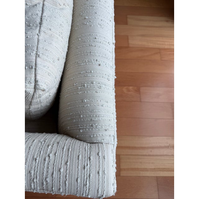 2010s Pair of Loveseats in Nubby Cream Upholstery For Sale - Image 5 of 9
