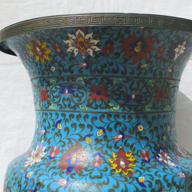 19th Century Large Chinese Enamel Three Rams Vase For Sale In New York - Image 6 of 11
