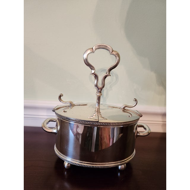 Antique Silverplate Egg Warmer For Sale - Image 9 of 9
