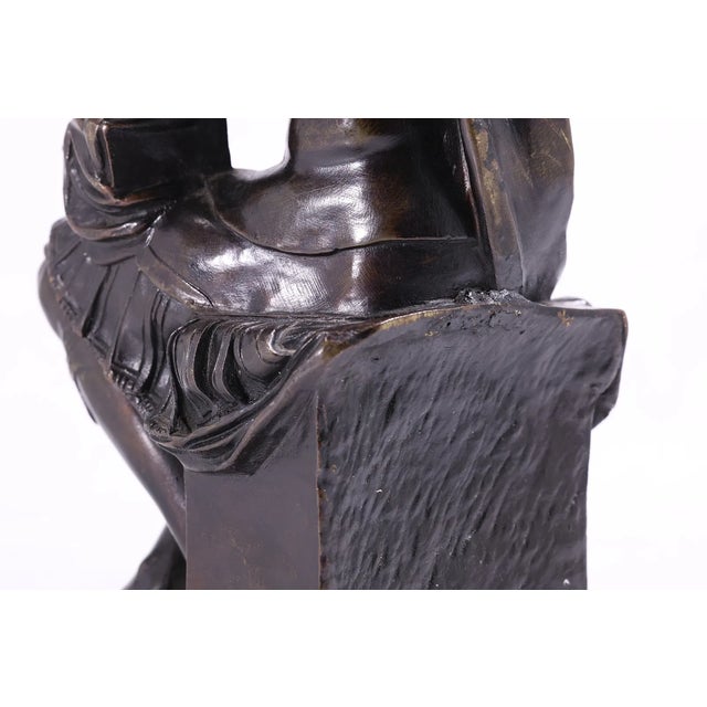 19th-Century Bronze Sculpture of Lorenzo De’ Medici After Michelangelo – Signed “R. Lion Sauvage” For Sale - Image 18 of 18