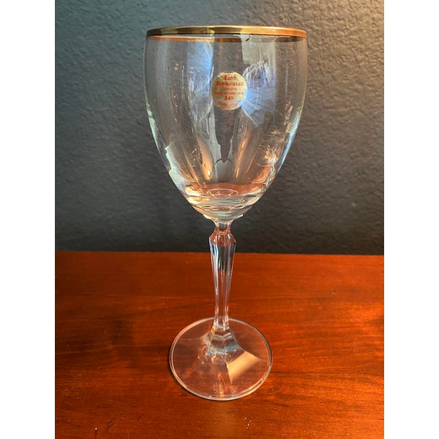 Late 20th Century Zweisel Echt Bleikristall Crystal Wine Claret Glasses