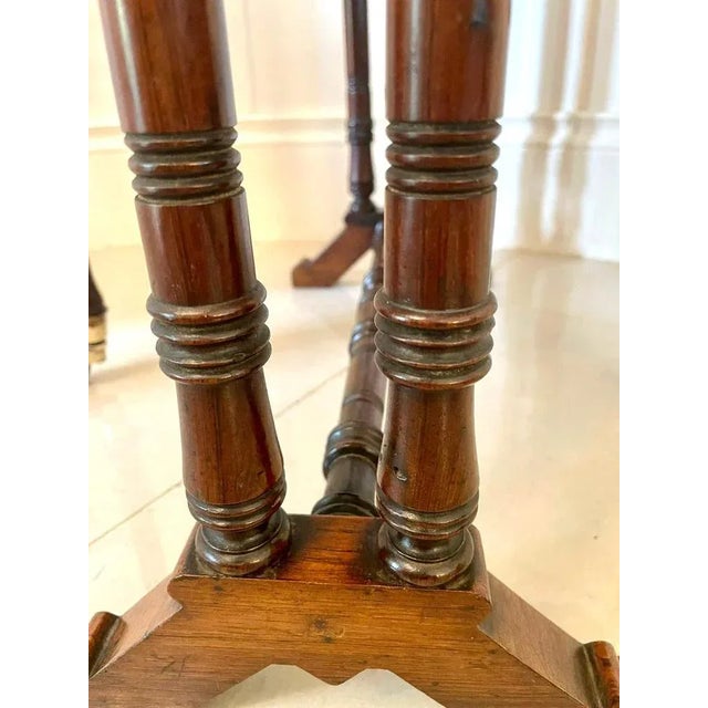 Antique Edwardian Inlaid Rosewood Sutherland Table For Sale - Image 3 of 13