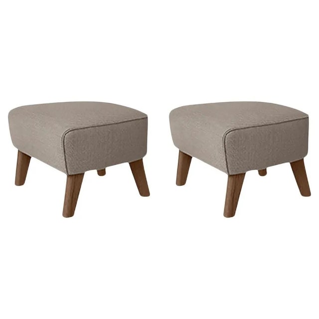 Set of Light Beige, Smoked Oak Rafsimonsvidar3 My Own Chair Footstool by Lassen For Sale - Image 6 of 6