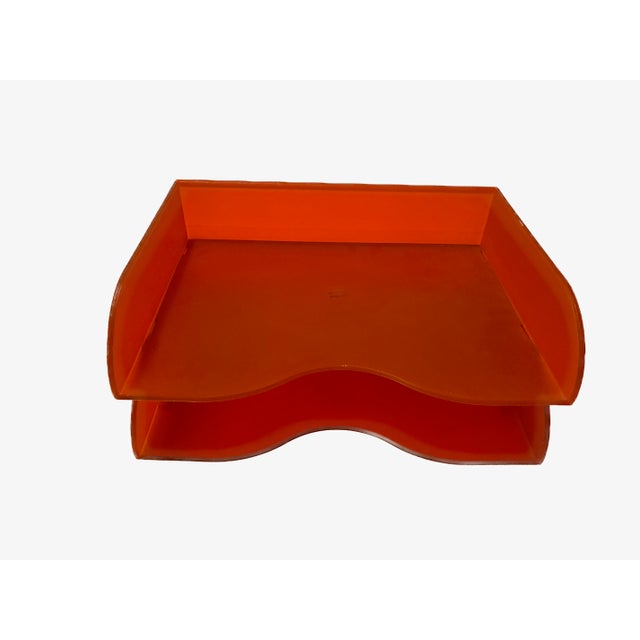Vintage Orange Knoll Extra "Orchestra" Memo Trays by Hannah & Birsel - A Pair For Sale - Image 11 of 12