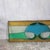 Blue Vintage Geometric Stained Leaded Glass Window Panel For Sale - Image 8 of 12