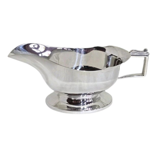 Art Deco Sterling Silver Sauce Boat from Cooper Brothers & Sons, 1936 For Sale