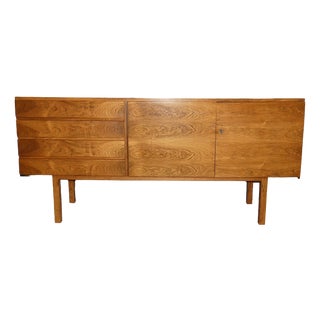 Mid-Century Modern Santos Rosewood 4-Drawer Sideboard with White Interior, 1960s For Sale