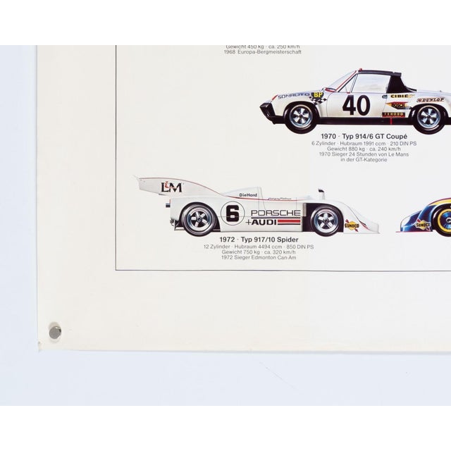 White Original Porsche Poster by Ken Rush For Sale - Image 8 of 9