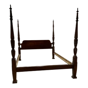 1980s Four Poster Rice Queen Bed