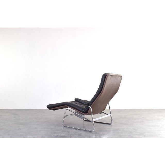 Bauhaus Model Fenix Chaise Lounge in Leather and Chrome by Sam Larsson for Dux, 1960s For Sale - Image 15 of 15