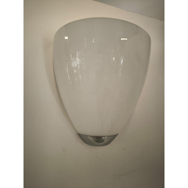 Contemporary Glossy White Murano Wall Light, 1990s For Sale - Image 3 of 7