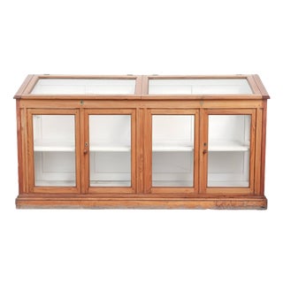 Large Vintage Museum Display Cabinet For Sale