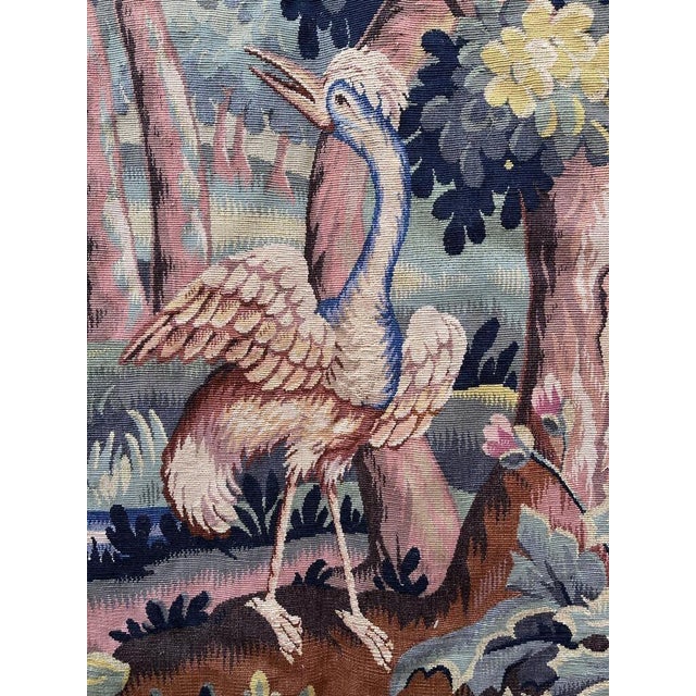 French Verdure Tapestry With Bird For Sale In Los Angeles - Image 6 of 9
