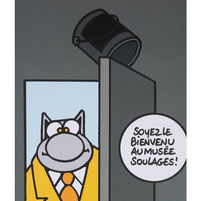 Contemporary Philippe Geluck, Le Chat Au Musée Soulages Poster For Sale - Image 3 of 6