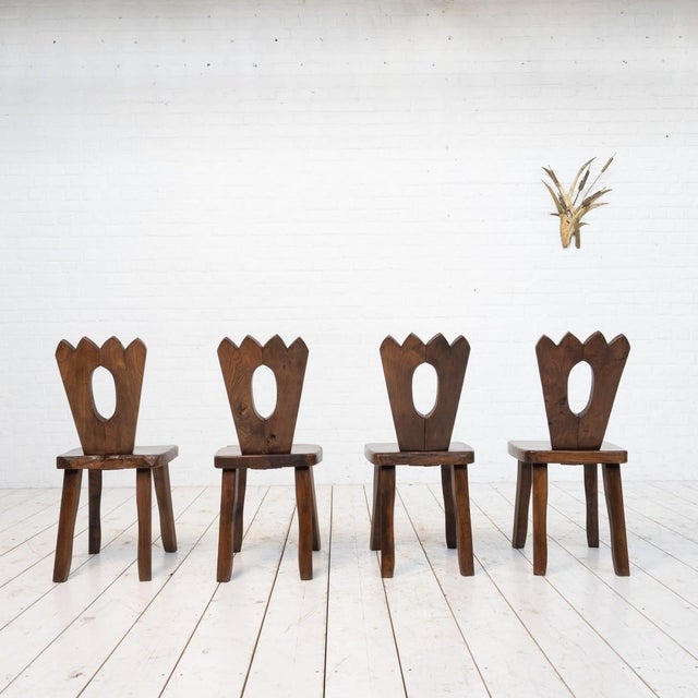 Vintage Elm Chairs, 1960s, Set of 4 For Sale - Image 4 of 7