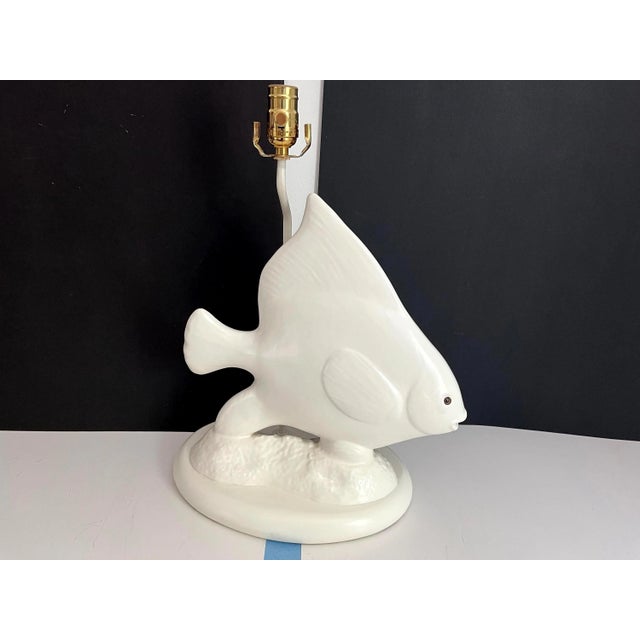 Mid 20th Century 1970s Ceramic Fish Lamp For Sale - Image 5 of 18