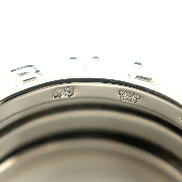 Metal 25175 - Bvlgari B.zero1 Three-Band Ring in 18k White Gold - Size 49 For Sale - Image 7 of 7