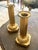 These gilt bronze candlesticks are small in scale, but substantial in feel and presence. They can add charm to any table...