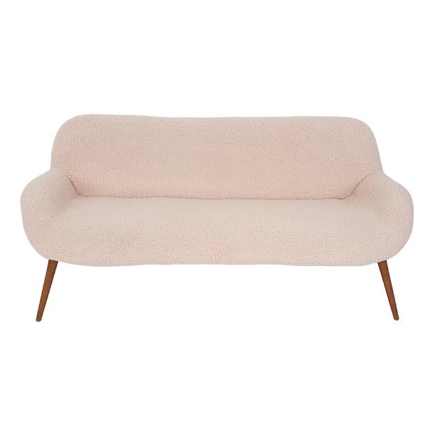 Scandinanvian Modern Sofa in Boucle, Denmark, 1960s For Sale