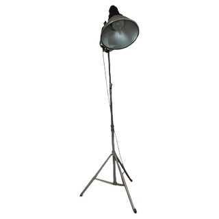 Vintage Italian Industrial Tripod Floor Lamp, 1970s For Sale
