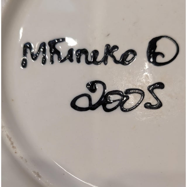 M. Funke Signed Southwestern-Style Studio Pottery Plate For Sale - Image 6 of 6
