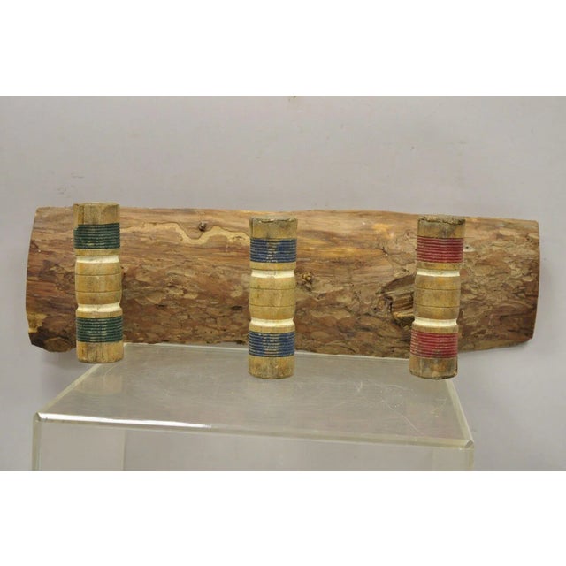 Vintage Croquet Mallet Repurposed Wall Hook Hat Rack Shelf Holder