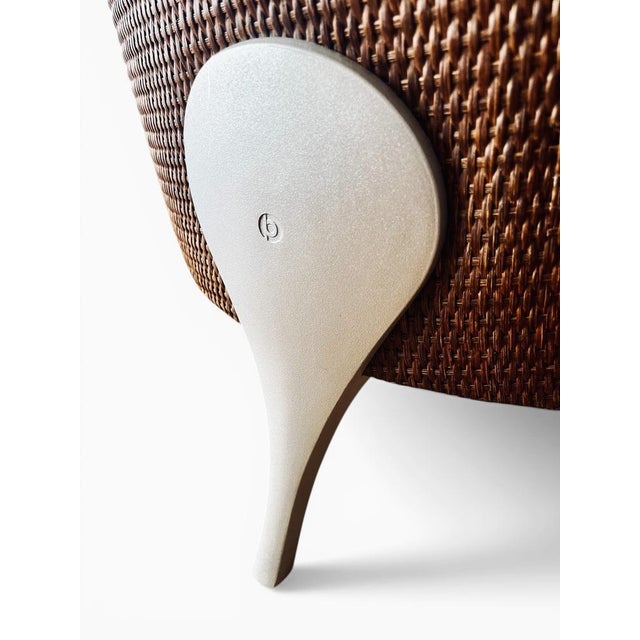 Brown Vintage Rattan Chairs by Pierantonio Bonacina, Italy, 1990s, Set of 2 For Sale - Image 8 of 11