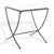 Debbie Square Metal Accent Table in Silver with Glass Top For Sale In Philadelphia - Image 6 of 8
