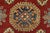 Textile Kazak Rug 6’1” X 9’1” Red Wool Tribal Hand-Knotted Oriental Carpet For Sale - Image 7 of 12