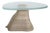 Fused Crystal Glass and White Oak Side Table by Alexander Knysch For Sale
