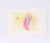 Blue and Pink on Yellow - Textured Transfer Monotype in Oil on Paper Original hand painted and transfer monotype painting...