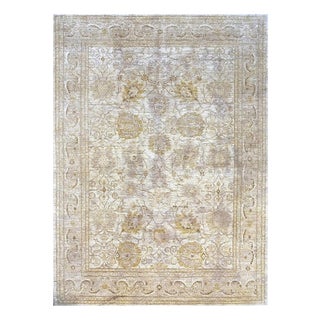 1990s Handwoven Mahal Style Area Rug 9x12 For Sale