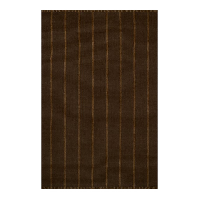 Amber Lewis x Loloi Harlan Espresso / Toffee 7'-9" x 9'-9" Area Rug For Sale