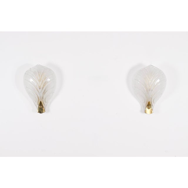 Murano Glass Leaf Wall Sconces, Italy, 1970s, Set of 2 For Sale - Image 9 of 9