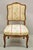 French Vintage French Louis XV Style Small Boudoir Accent Side Chair W/ Pink Stripes For Sale - Image 3 of 12