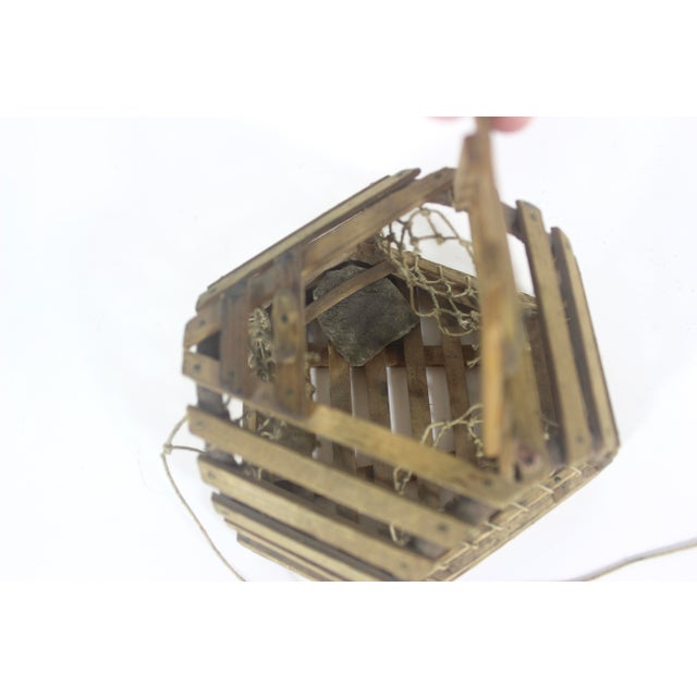1970s Vintage Miniature Wood Lobster Trap For Sale - Image 5 of 11